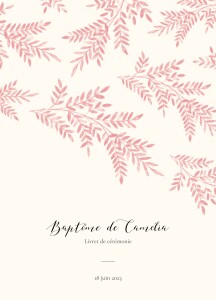 Couverture Livret de messe Ritournelle Rose Couverture Livret de messe Ritournelle Rose