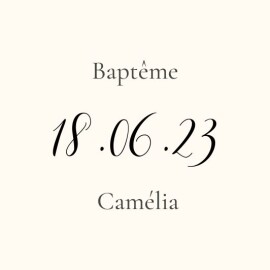 Etiquette perforée baptême Ritournelle Vert