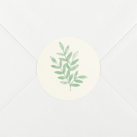 Stickers pour enveloppes baptême Ritournelle Vert - Vue 1