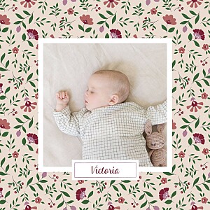 Faire-part de naissance bikini sous la pluie flora (4 pages) vert Faire-part de naissance bikini sous la pluie flora (4 pages) vert