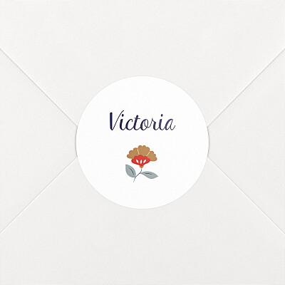 Stickers pour enveloppes naissance bikini sous la pluie flora nuit Stickers pour enveloppes naissance bikini sous la pluie flora nuit