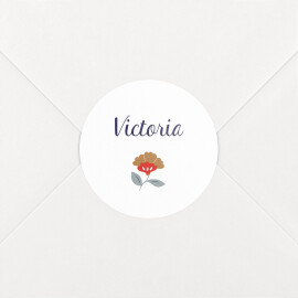 Stickers pour enveloppes naissance Flora Nuit