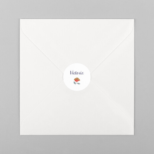 Stickers pour enveloppes naissance Flora Nuit - Vue 2 Stickers pour enveloppes naissance Flora Nuit - Vue 2