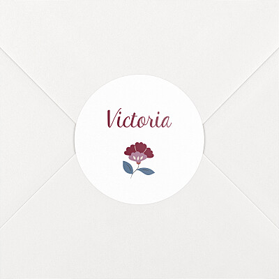 Stickers pour enveloppes naissance bleu flora bleu Stickers pour enveloppes naissance bleu flora bleu