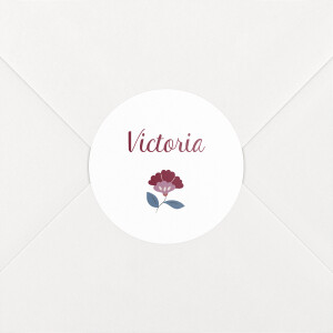 Stickers pour enveloppes naissance Flora Bleu