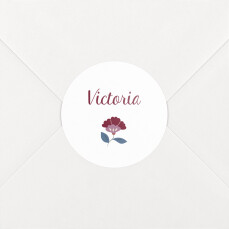 Stickers pour enveloppes naissance Flora Bleu
