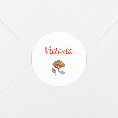 Stickers pour enveloppes naissance rose flora rose Stickers pour enveloppes naissance rose flora rose