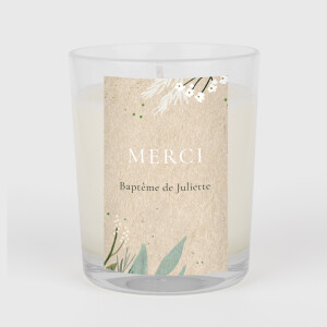 Étiquette autocollante baptême Gaieté beige Étiquette autocollante baptême Gaieté beige