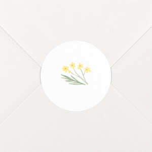 Stickers pour enveloppes baptême Gaieté blanc