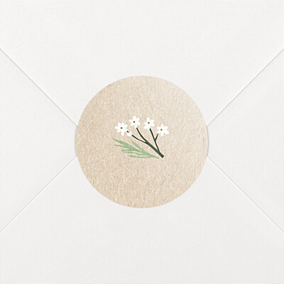 Stickers pour enveloppes baptême gaieté beige Stickers pour enveloppes baptême gaieté beige