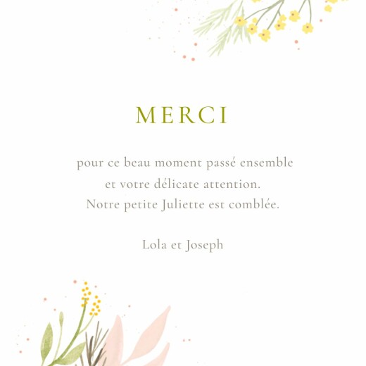 Carte de remerciement Gaieté blanc - Recto Carte de remerciement Gaieté blanc - Recto