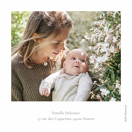 Carte de remerciement Gaieté blanc - Verso Carte de remerciement Gaieté blanc - Verso