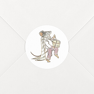 Stickers pour enveloppes baptême vert ernest et célestine rose Stickers pour enveloppes baptême vert ernest et célestine rose