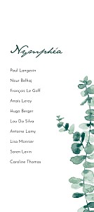Plan de table mariage eucalyptus blanc Plan de table mariage eucalyptus blanc