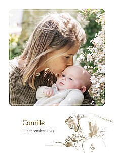 Affiche animaux ernest et célestine ii (naissance) sépia Affiche animaux ernest et célestine ii (naissance) sépia