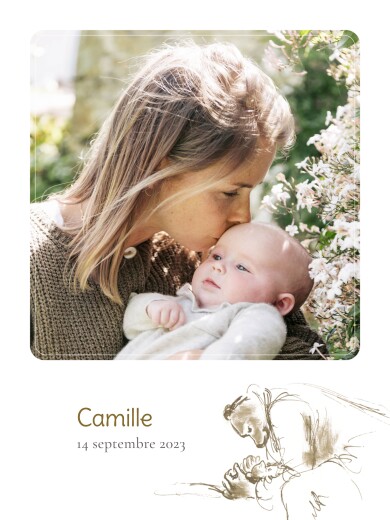 Affiche Ernest et Célestine II (naissance) Sépia - Vue 2 Affiche Ernest et Célestine II (naissance) Sépia - Vue 2
