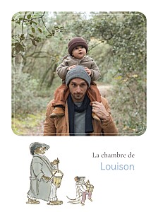 Affichette garçon ernest et célestine i (fête) bleu Affichette garçon ernest et célestine i (fête) bleu
