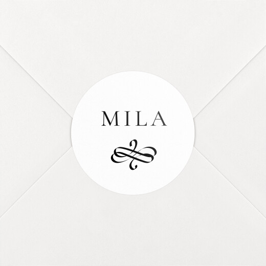 Stickers pour enveloppes naissance Solfège blanc - Vue 1 Stickers pour enveloppes naissance Solfège blanc - Vue 1
