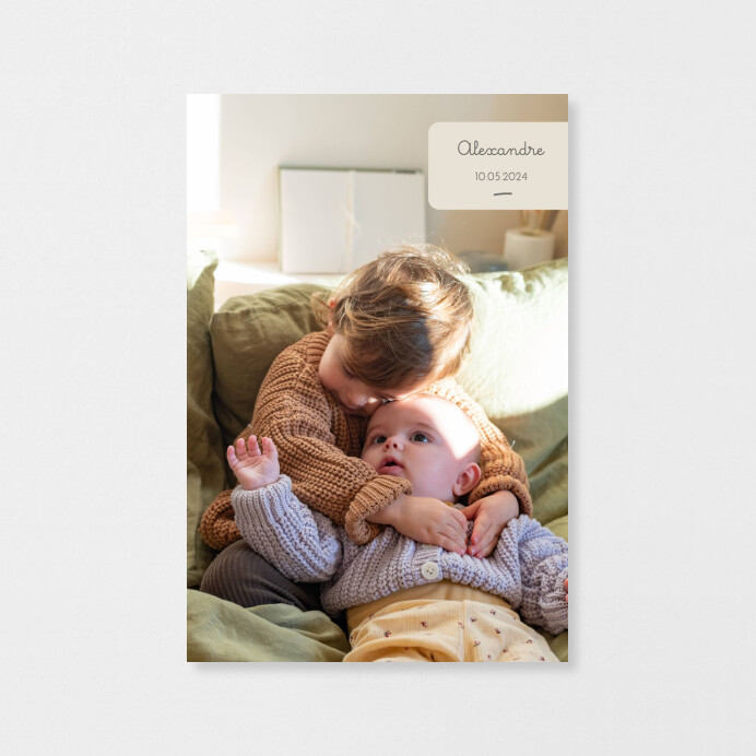 Faire Part De Naissance Etiquette Pastel Rosemood