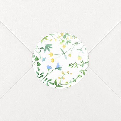Stickers pour enveloppes naissance bleu cadre fleuri bleu Stickers pour enveloppes naissance bleu cadre fleuri bleu