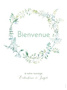 Panneau mariage les hautes herbes vert Panneau mariage les hautes herbes vert