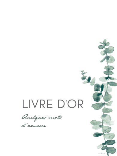Panneau mariage Eucalyptus vert - Recto Panneau mariage Eucalyptus vert - Recto
