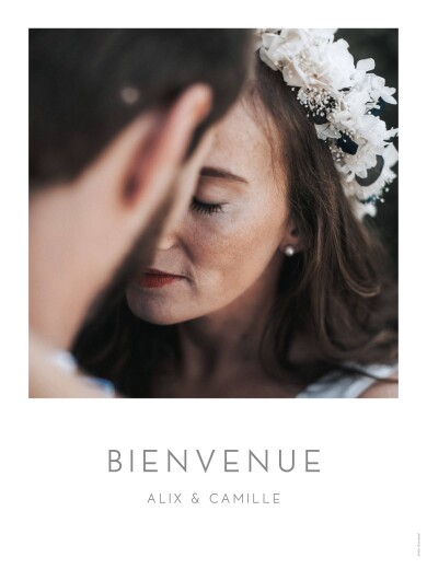 Panneau mariage Elegant photo portrait - Recto