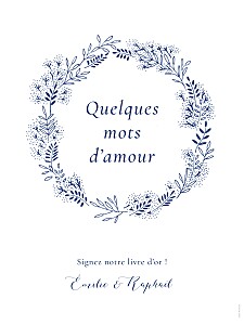Panneau mariage ronde des prés bleu Panneau mariage ronde des prés bleu