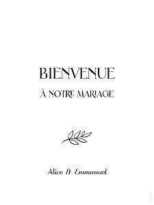Panneau mariage dryade blanc Panneau mariage dryade blanc