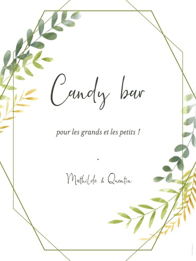 Panneau mariage Enchante vert - Recto Panneau mariage Enchante vert - Recto