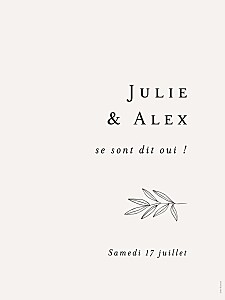 Panneau mariage jeune pousse beige Panneau mariage jeune pousse beige