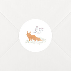 Stickers pour enveloppes naissance Conte aquarelle Blanc