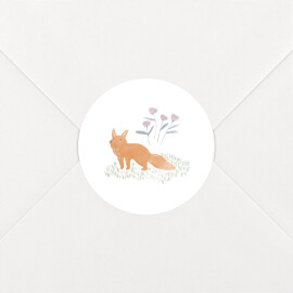 Stickers pour enveloppes naissance Conte aquarelle Blanc