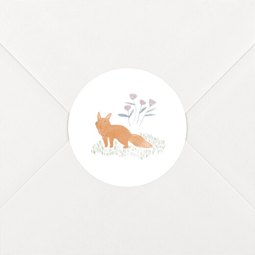 Stickers pour enveloppes naissance Conte aquarelle Blanc - Vue 1 Stickers pour enveloppes naissance Conte aquarelle Blanc - Vue 1