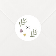 Stickers pour enveloppes naissance Conte aquarelle Blanc
