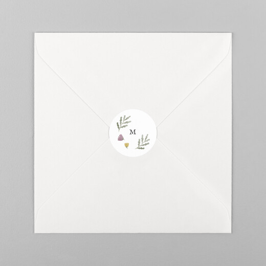 Stickers pour enveloppes naissance Conte aquarelle Blanc - Vue 2 Stickers pour enveloppes naissance Conte aquarelle Blanc - Vue 2