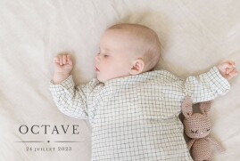 Faire-part de naissance Joli détail (paysage) Gris