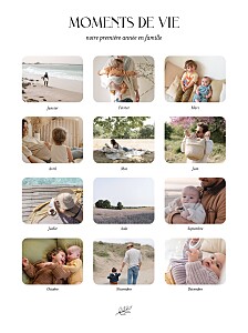 Affichette original moments de vie blanc Affichette original moments de vie blanc