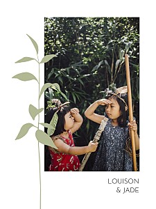 Affichette original ikebana vert Affichette original ikebana vert