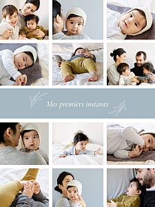 Affichette famille jeune pousse (12 photos) bleu Affichette famille jeune pousse (12 photos) bleu