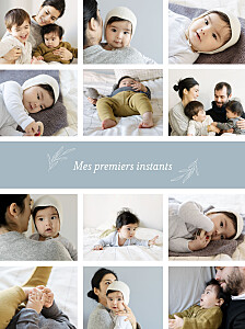 Affiche famille jeune pousse (12 photos) bleu Affiche famille jeune pousse (12 photos) bleu