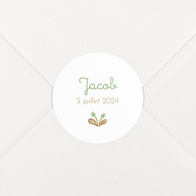 Stickers pour enveloppes naissance garçon liberty écureuil ocre Stickers pour enveloppes naissance garçon liberty écureuil ocre