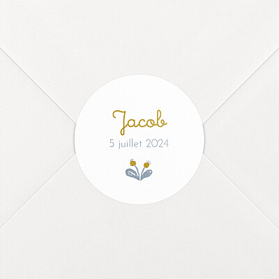 Stickers pour enveloppes naissance bleu liberty écureuil bleu Stickers pour enveloppes naissance bleu liberty écureuil bleu
