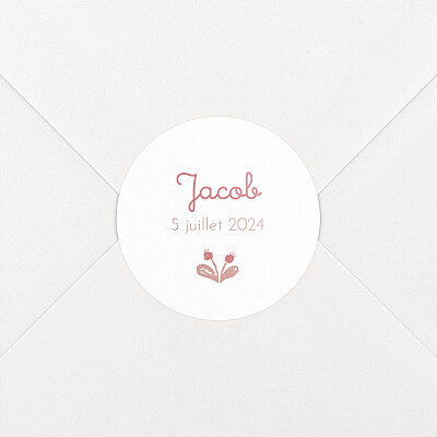 Stickers pour enveloppes naissance rose liberty écureuil rose Stickers pour enveloppes naissance rose liberty écureuil rose