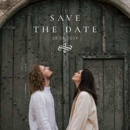 Save the Date Solfège blanc