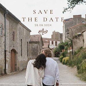 Save the date marron solfège brun Save the date marron solfège brun
