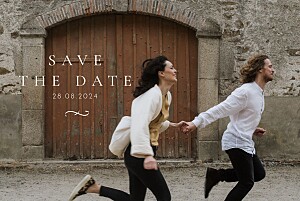 Save the date solfège (paysage) blanc Save the date solfège (paysage) blanc