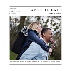 Save the date grand jour blanc Save the date grand jour blanc