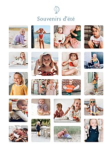 Affiche photos souvenirs d'été blanc Affiche photos souvenirs d'été blanc