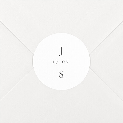 Stickers pour enveloppes mariage tomoë notre mariage illustré blanc Stickers pour enveloppes mariage tomoë notre mariage illustré blanc